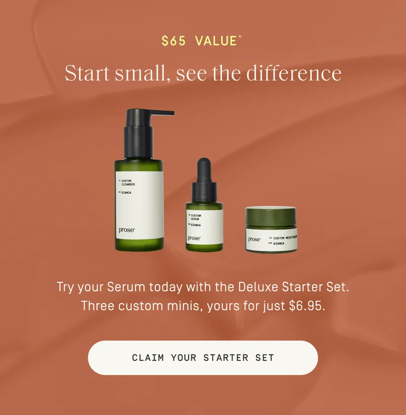 Start small, see the difference | Claim your starter set