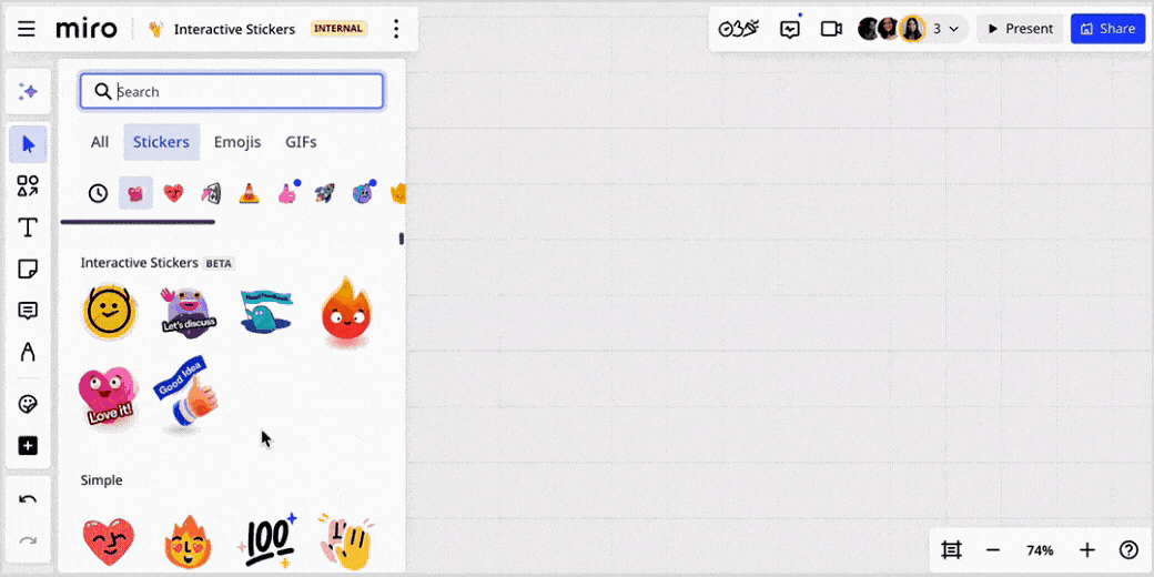Interactive Stickers