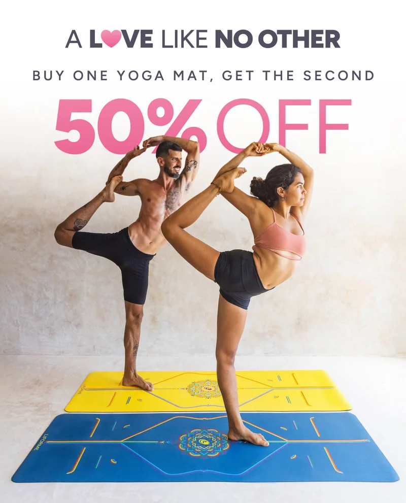 A love like no other. Buy one, get one 50% off Liforme Yoga Mats