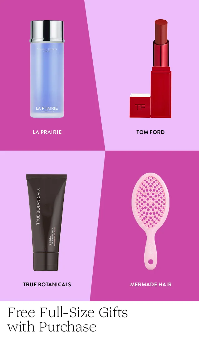 Beauty gifts with purchase.