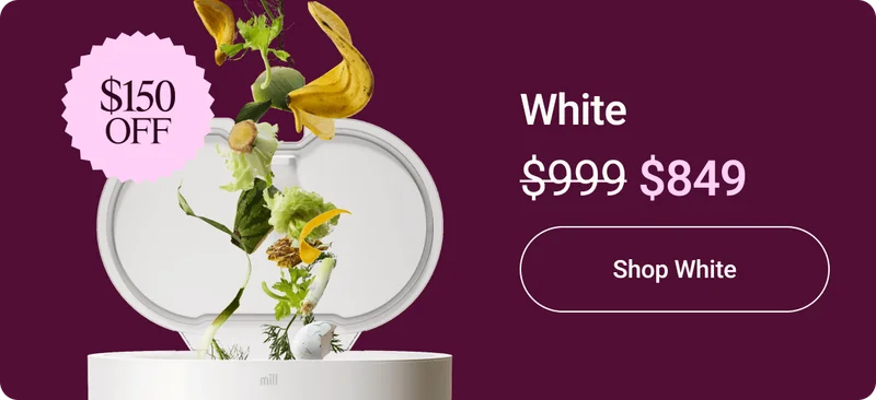 Mill White, $150 off — from $999 to $849. Click to shop White.