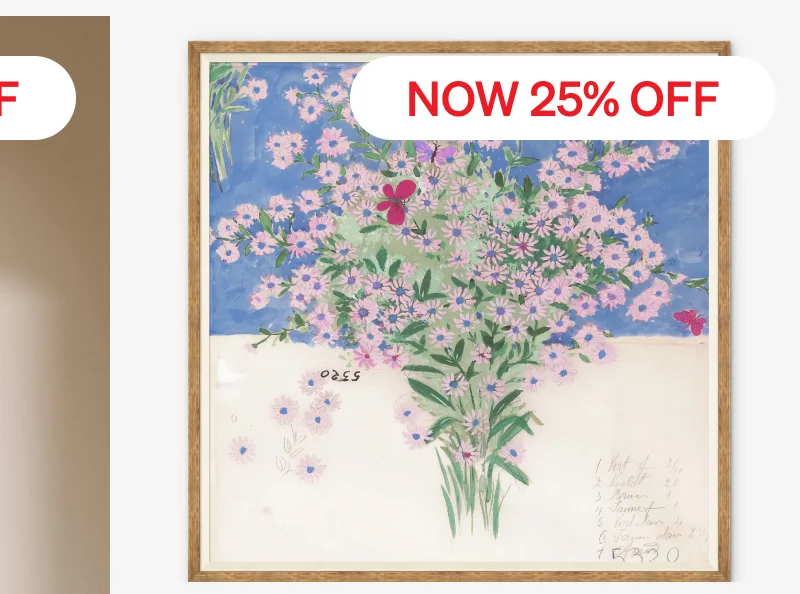 Shop Papillion Et Margeurites Wall Art