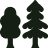 Among trees