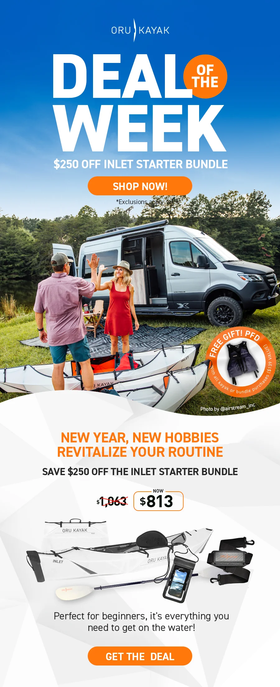 New Deal of the Week! Save 250 off the Inlet Starter Bundle! Get everything you need to get on the water.