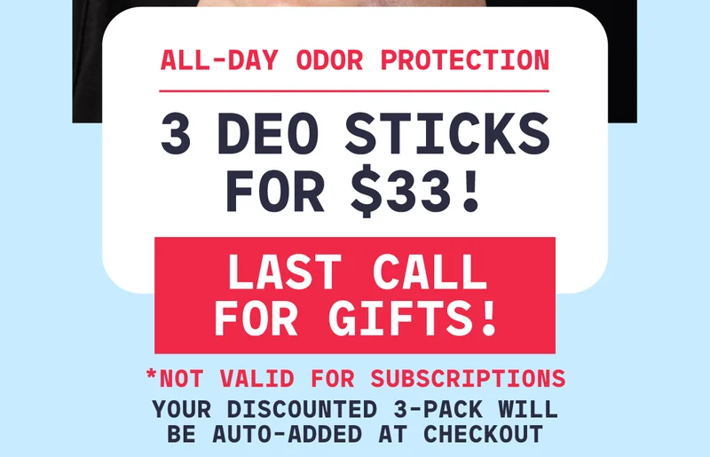 3 Deo Sticks for $33
