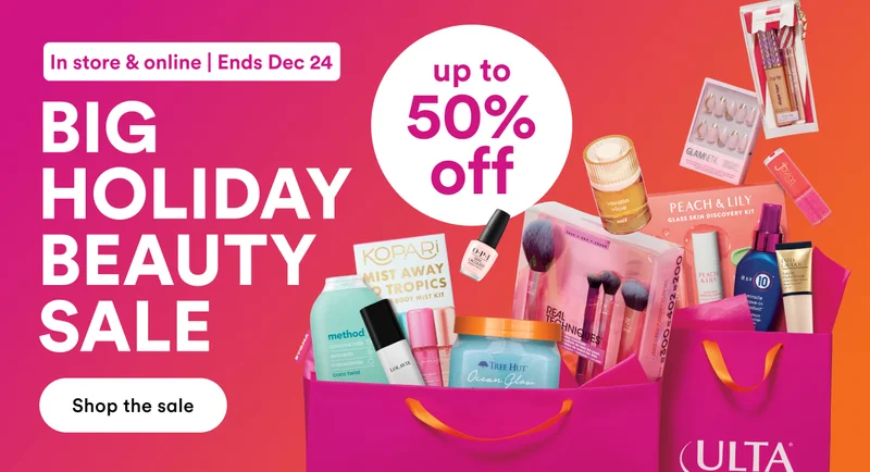 Big Holiday Beauty Sale | Up to 50% off | Ends Dec 24