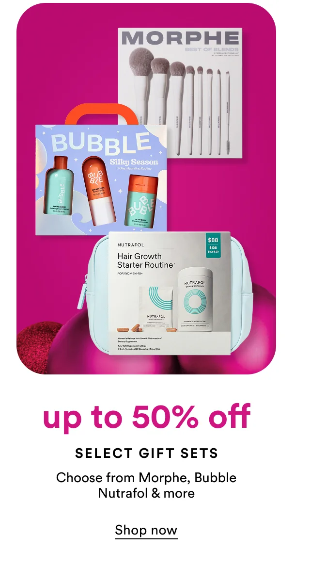 Up to 50% off | Select gift sets
