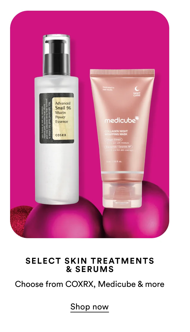 Select skin treatments & serums