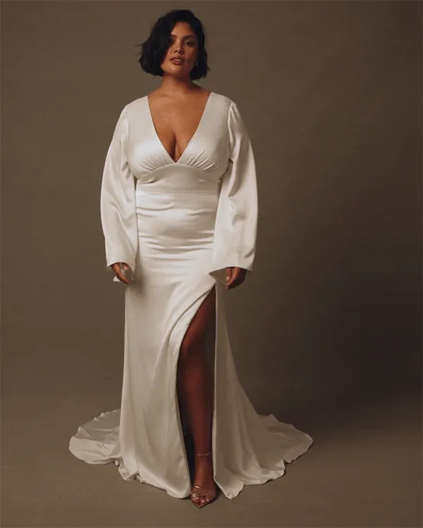 Long sleeve wedding dress