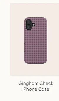 Gingham Check Pattern in Plum Mauve iPhone Case