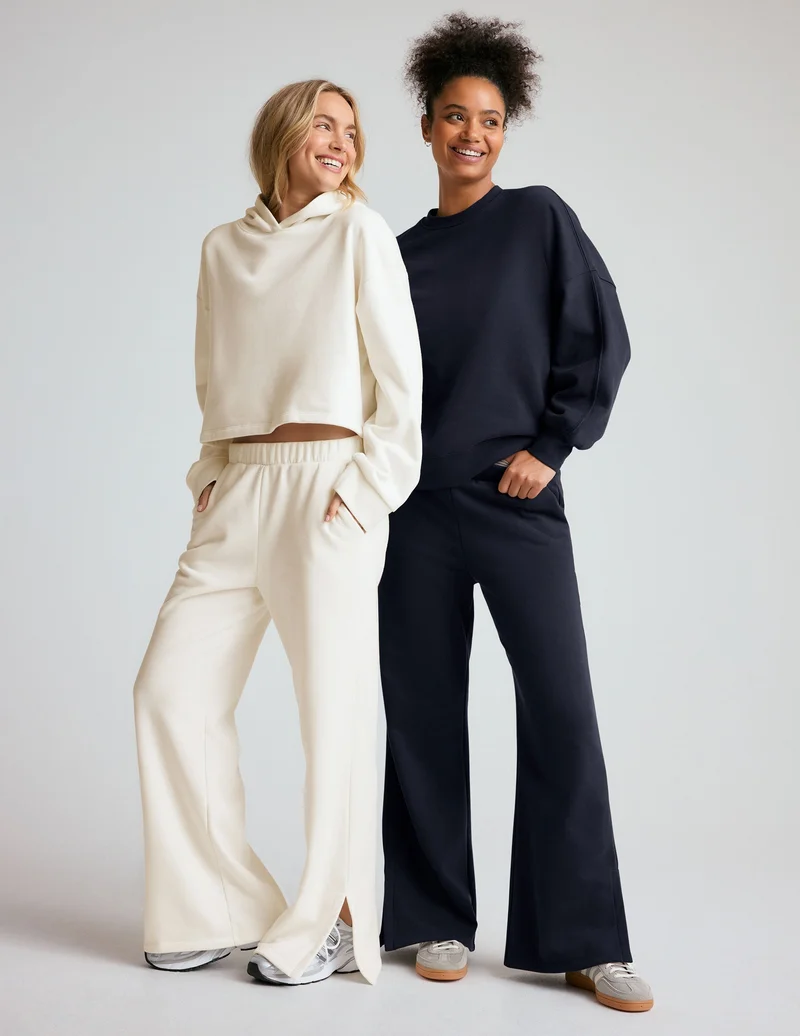 Image of Open Ended Mid Rise Wide Leg Pant