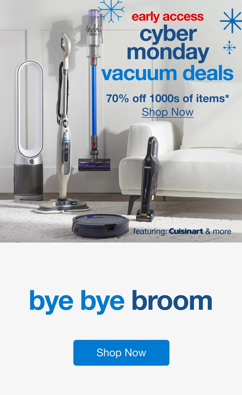 Early Access Cyber Monday Vacuum Deals — Shop Now!