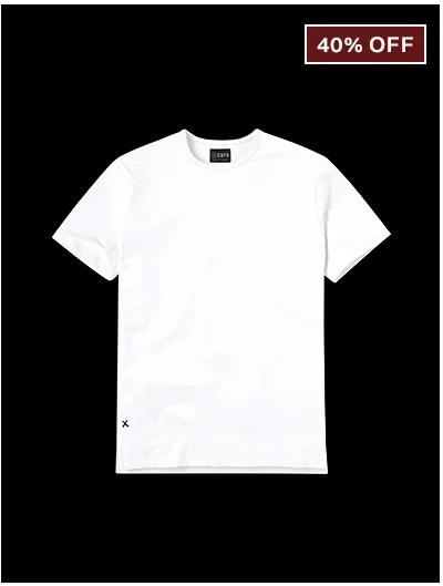 White AO Split-Hem Tee