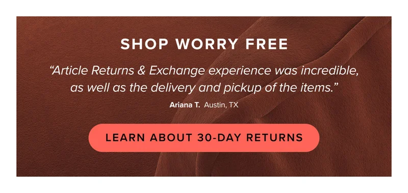 Shop worry free, learn about our 30-days returns.