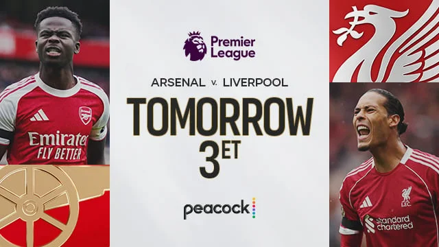 Arsenal v. Liverpool Tomorrow 3P ET
