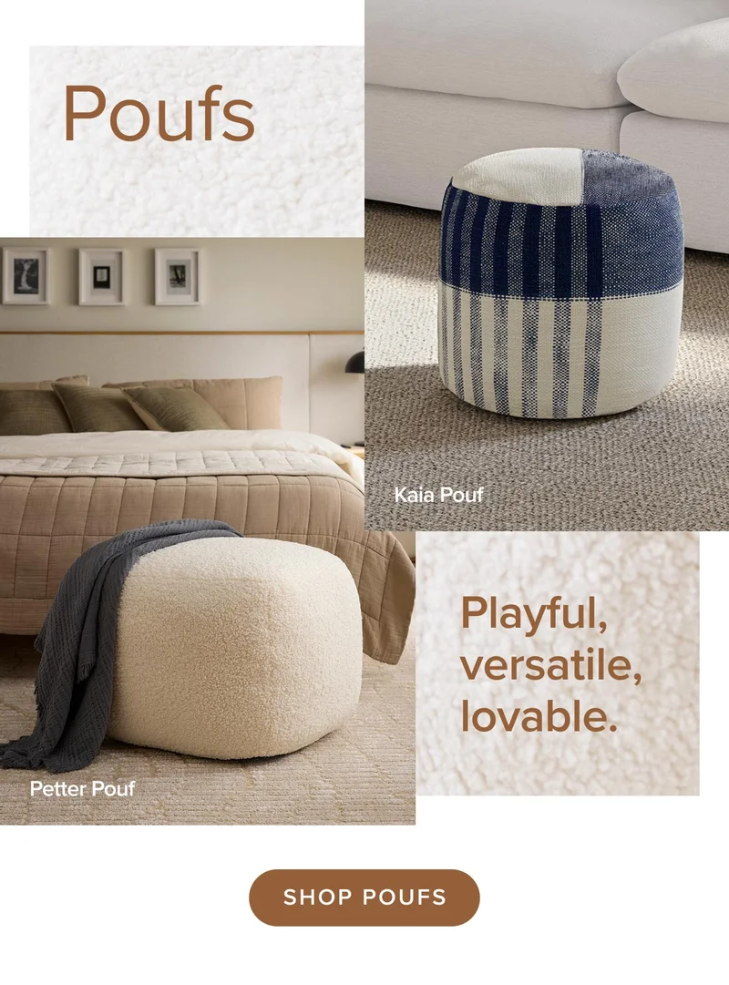 Shop poufs.