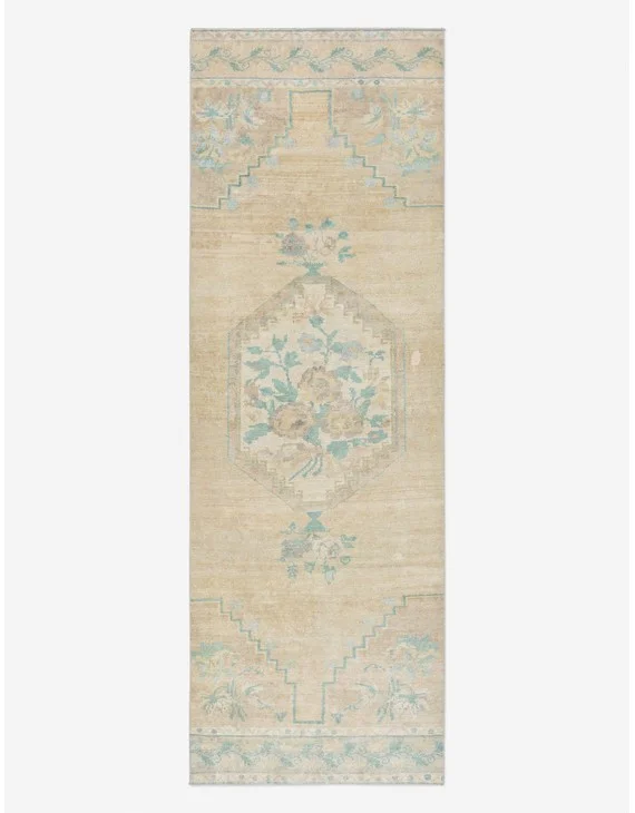 Vintage Turkish Hand-Knotted Wool Runner Rug No. 294, 3'1 x 9'4