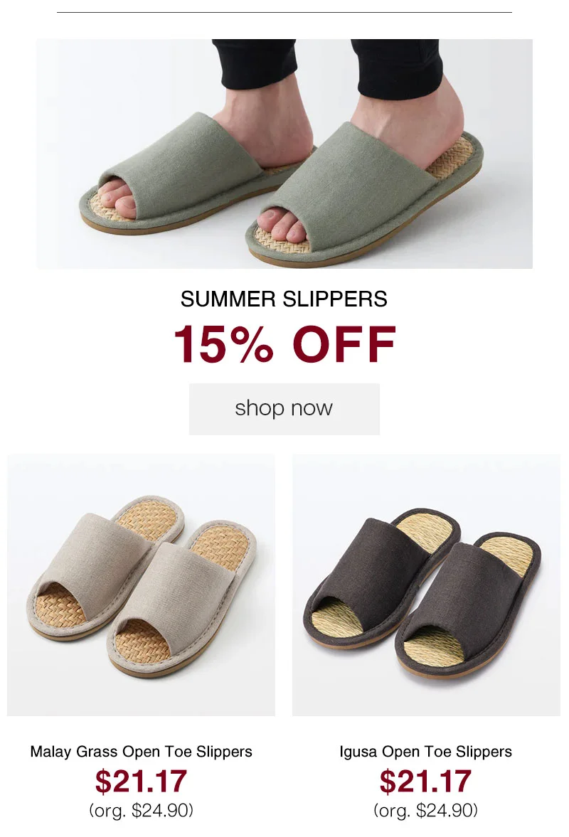 Shop Summer Slippers 15% Off