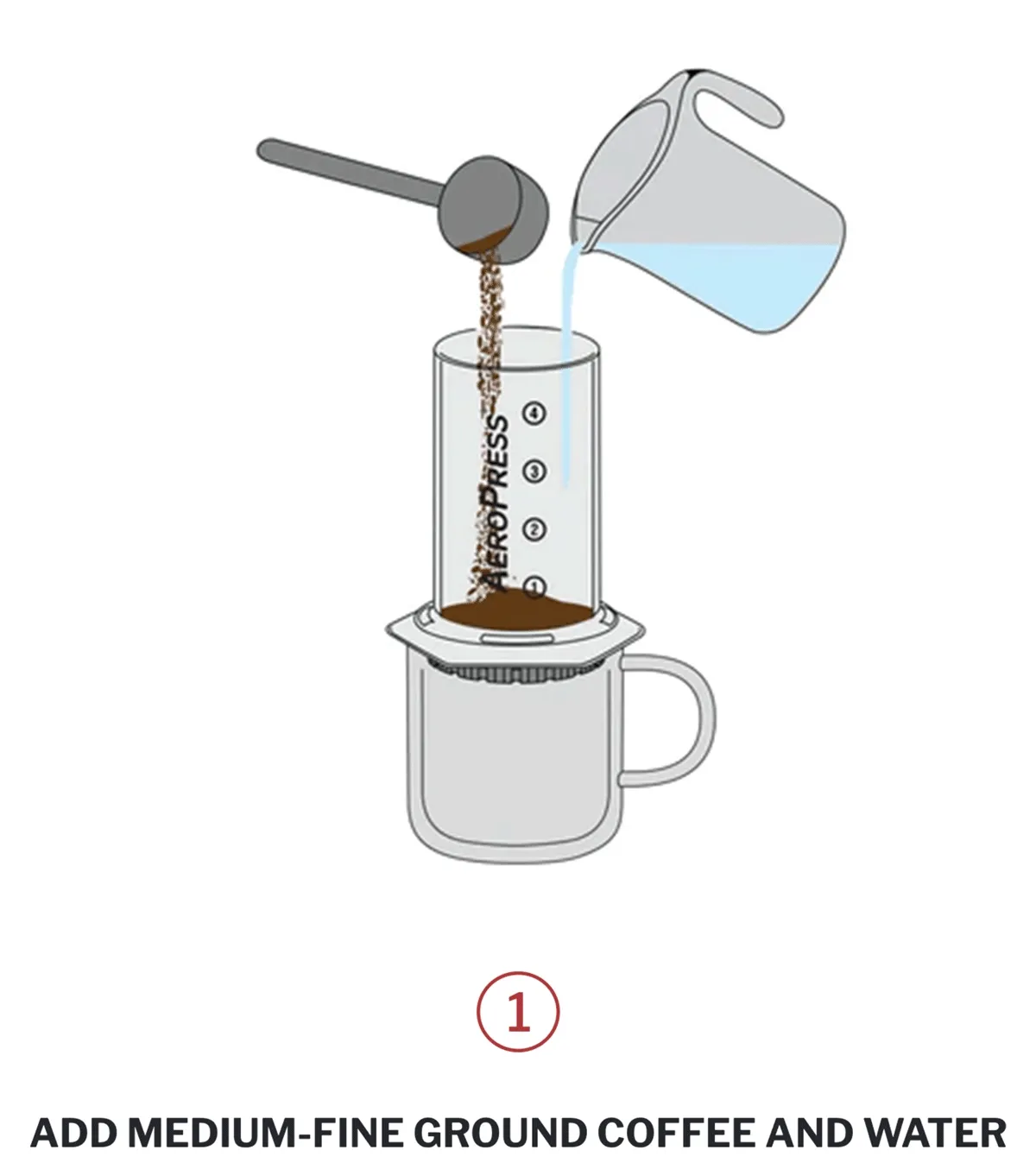 Aeropress Steps