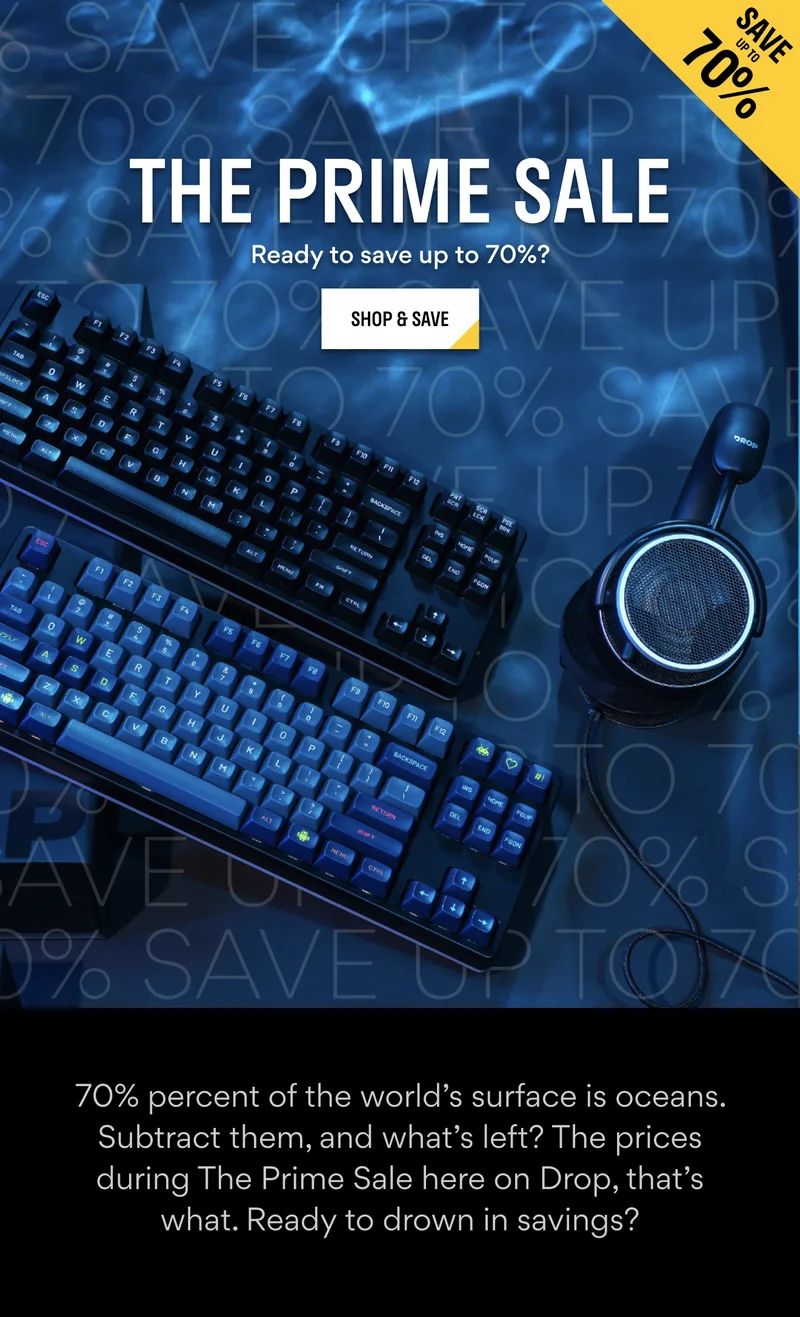 THE PRIME SALE | Ready to save up to 70%? THE PRIME SALE | Ready to save up to 70%?