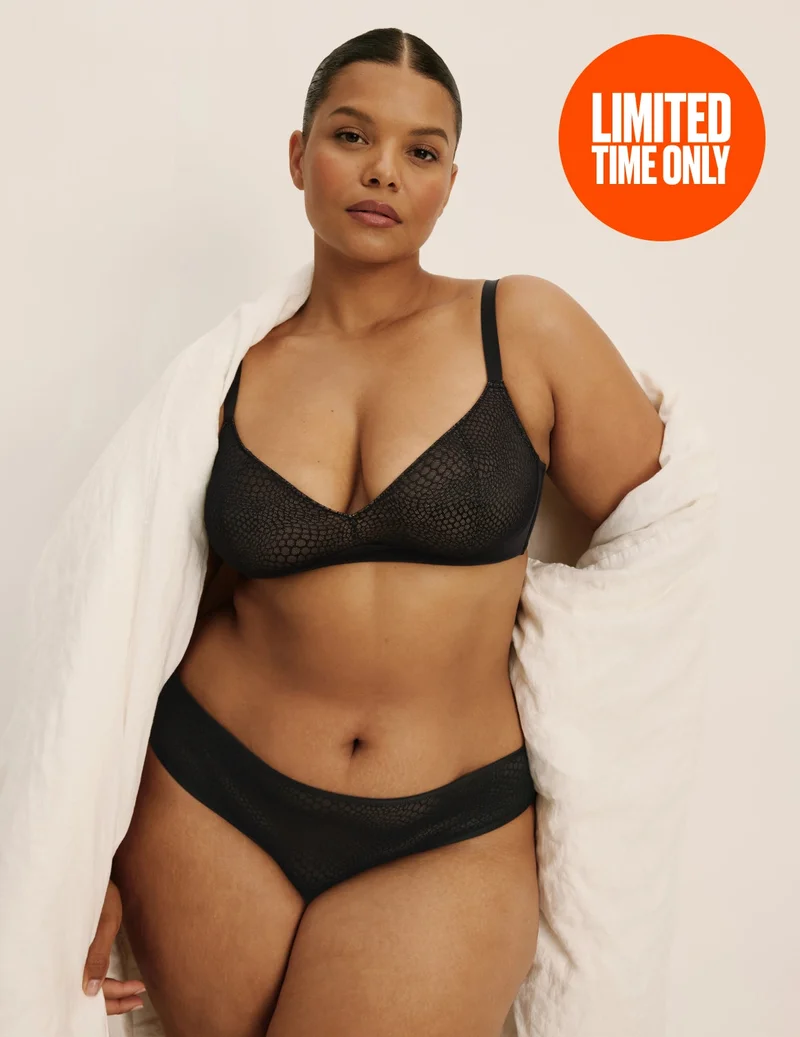 Image of Light Leakproof Gossamer Lace Bikini