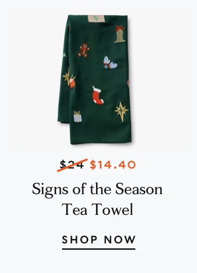 Signs of the Season Tea Towel