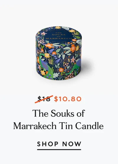 The Souks of Marrakech Tin Candle