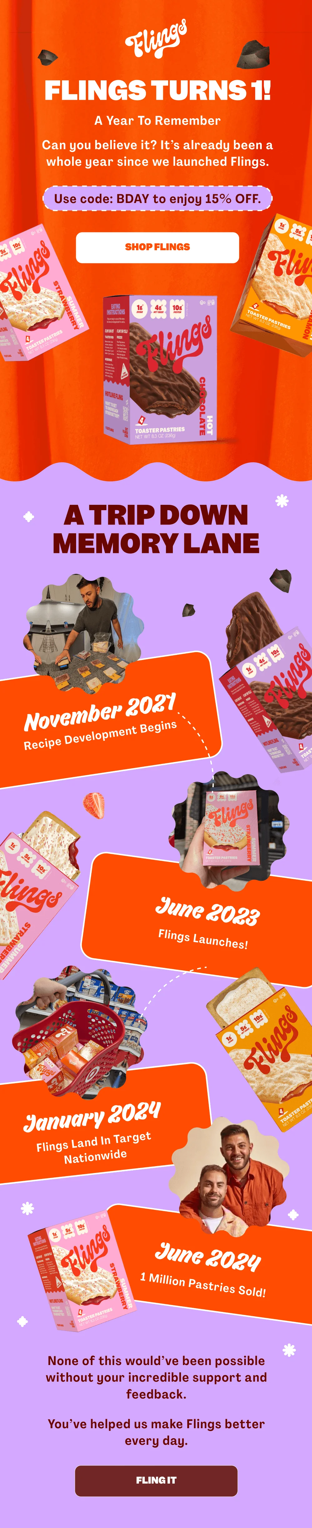 Flings turns 1!