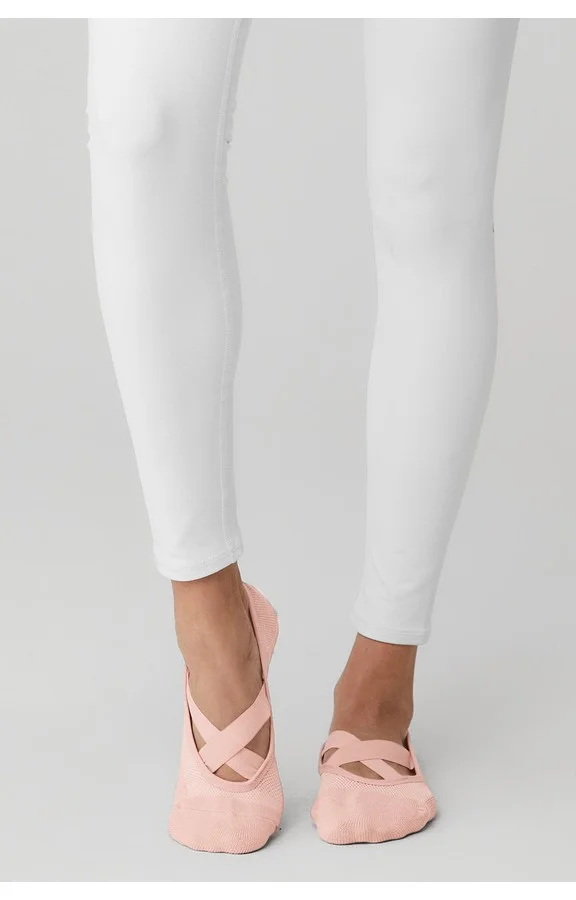 Women's Pivot Barre Sock - Pale Mauve - Pale Mauve / M/L (8-11)