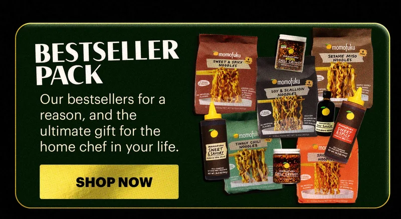 HEADER: BESTSELLER PACK Sub-header: Our bestsellers for a reason, and the ultimate gift for the home chef in your life. CTA: SHOP NOW