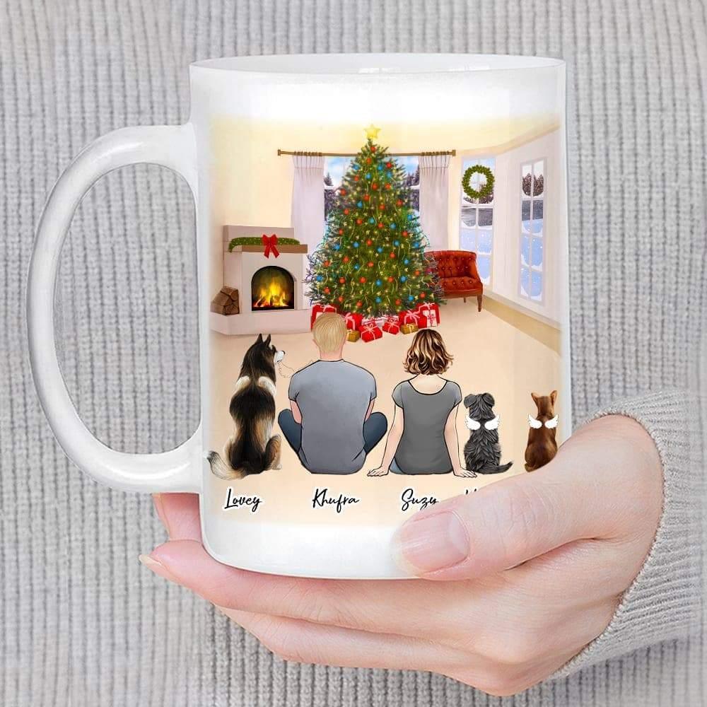 Image of Christmas Living Room Custom Printed Pet & Owner Coffee Mug