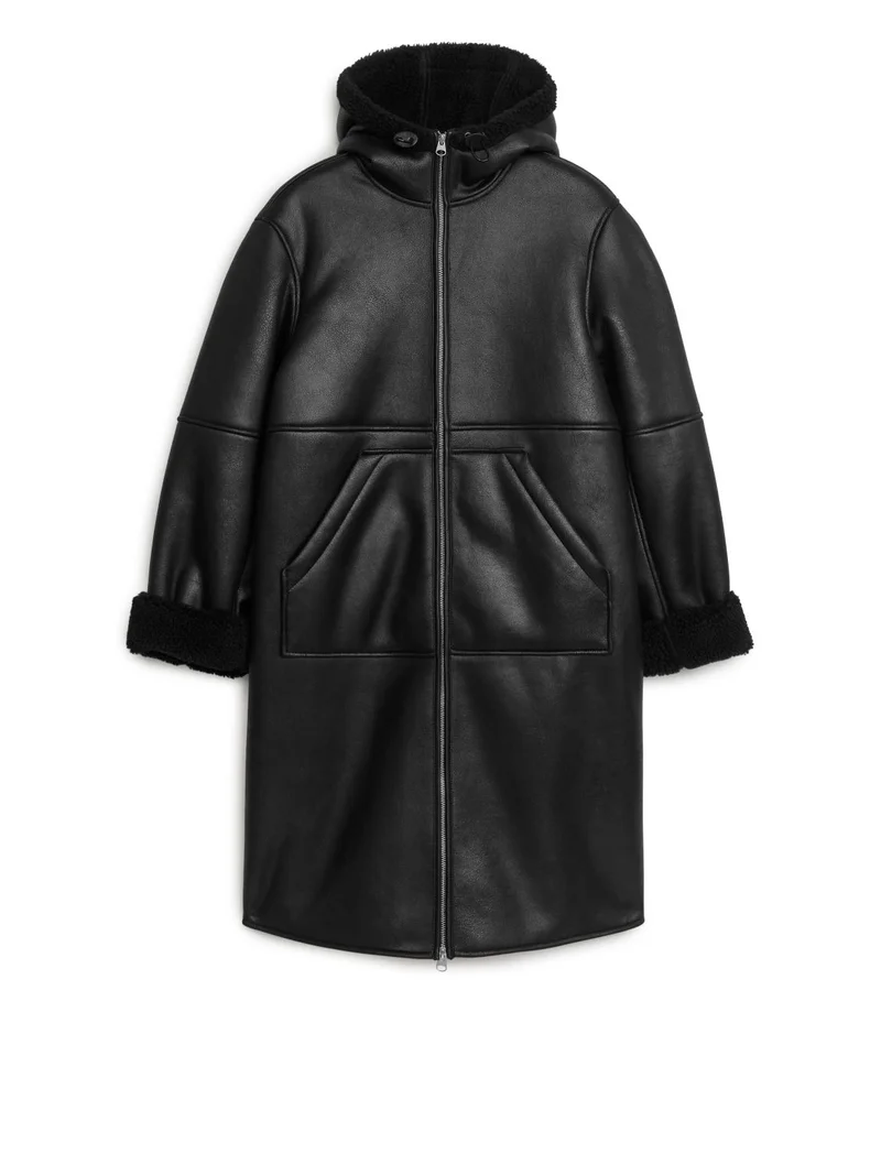 Hooded Moleskin Coat