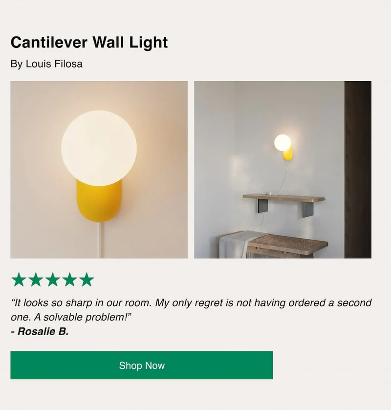 Cantilever Wall Light