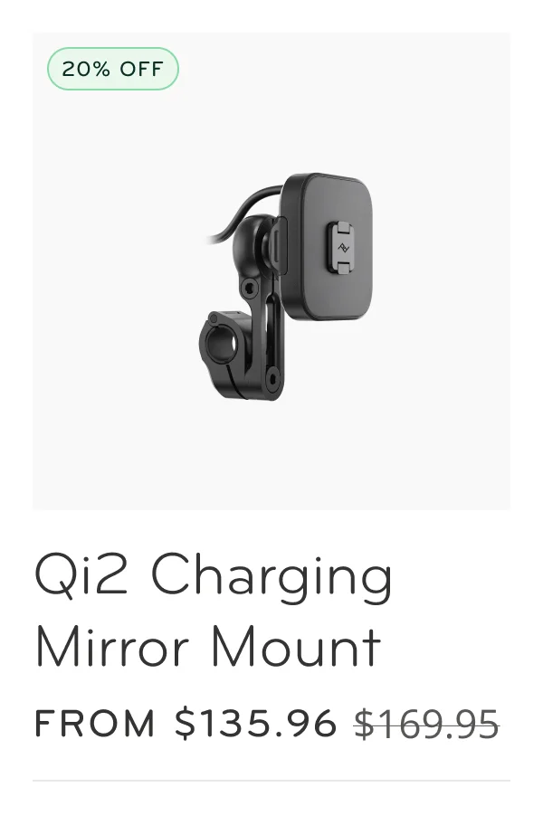 Charging mirror mount