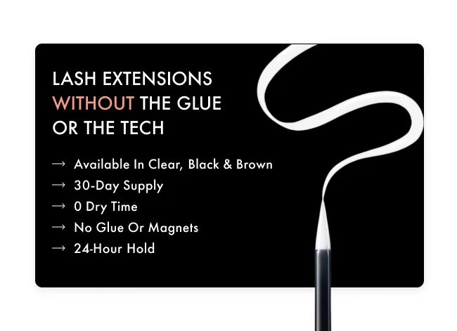 Lash Extensions without the glue or the tech