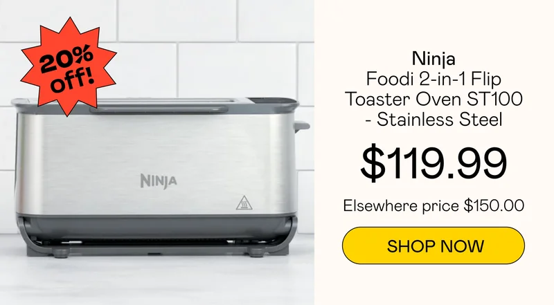 Foodi 2-in-1 Flip Toaster Oven ST100 - Stainless Steel | SHOP NOW