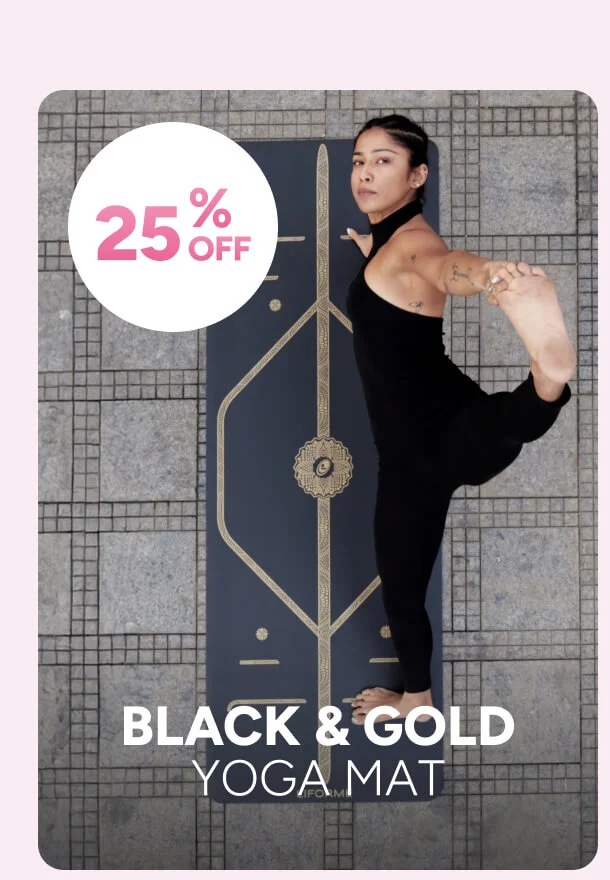 Black & Gold Yoga Mat
