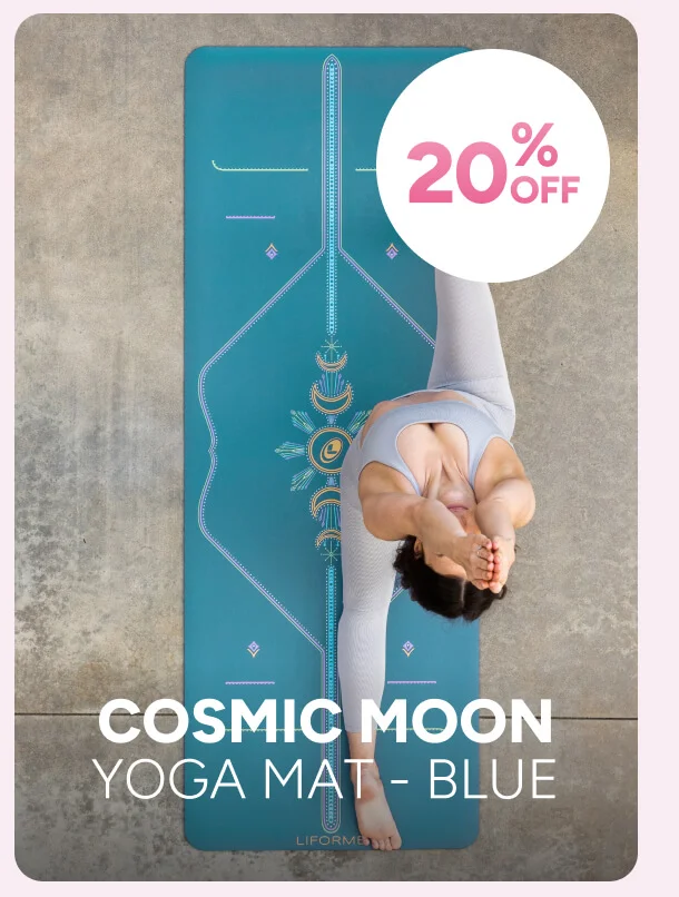 Cosmic Moon Yoga Mat - Blue