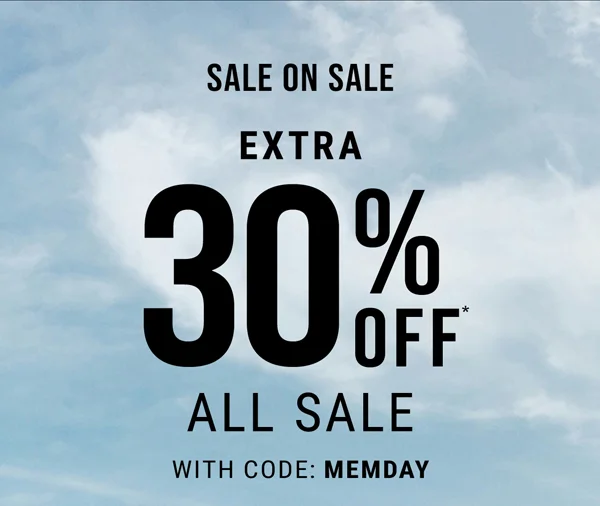Sale on Sale Extra 30% Off* All Sale With Code: discount code