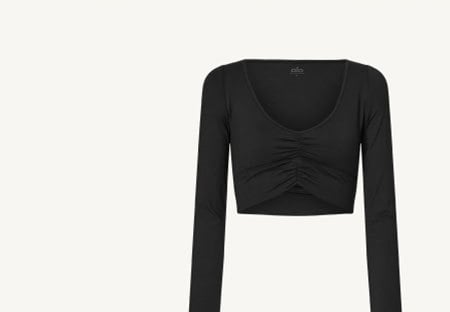 Alosoft Intuition Long Sleeve Bra Black