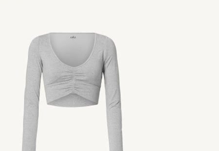 Alosoft Intuition Long Sleeve Bra Grey