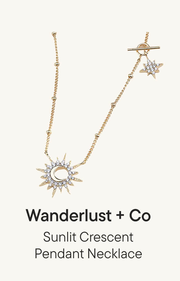 Sunlit Crescent Pendant Necklace