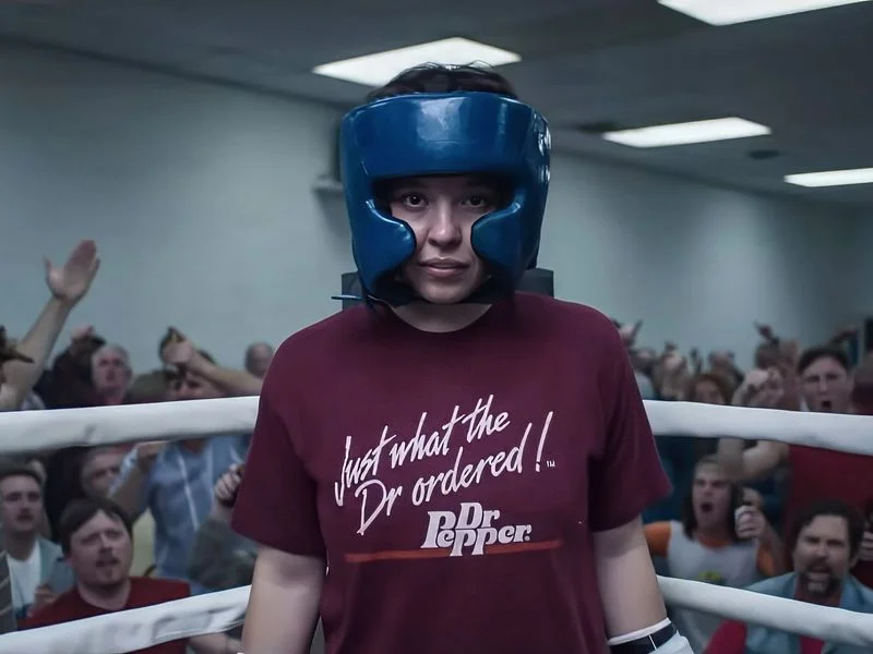 Image may contain: Sydney Sweeney, Adult, Person, Helmet, Face, and Head