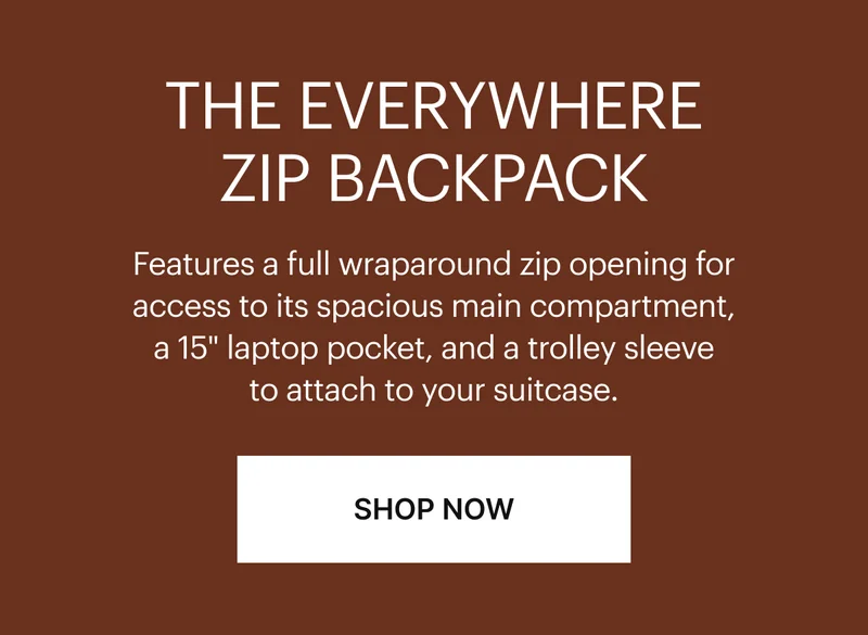 Features a full wraparound zip opening for access to its spacious main compartment, a 15 inch laptop pocket, and a trolley sleeve to attach to your suitcase.