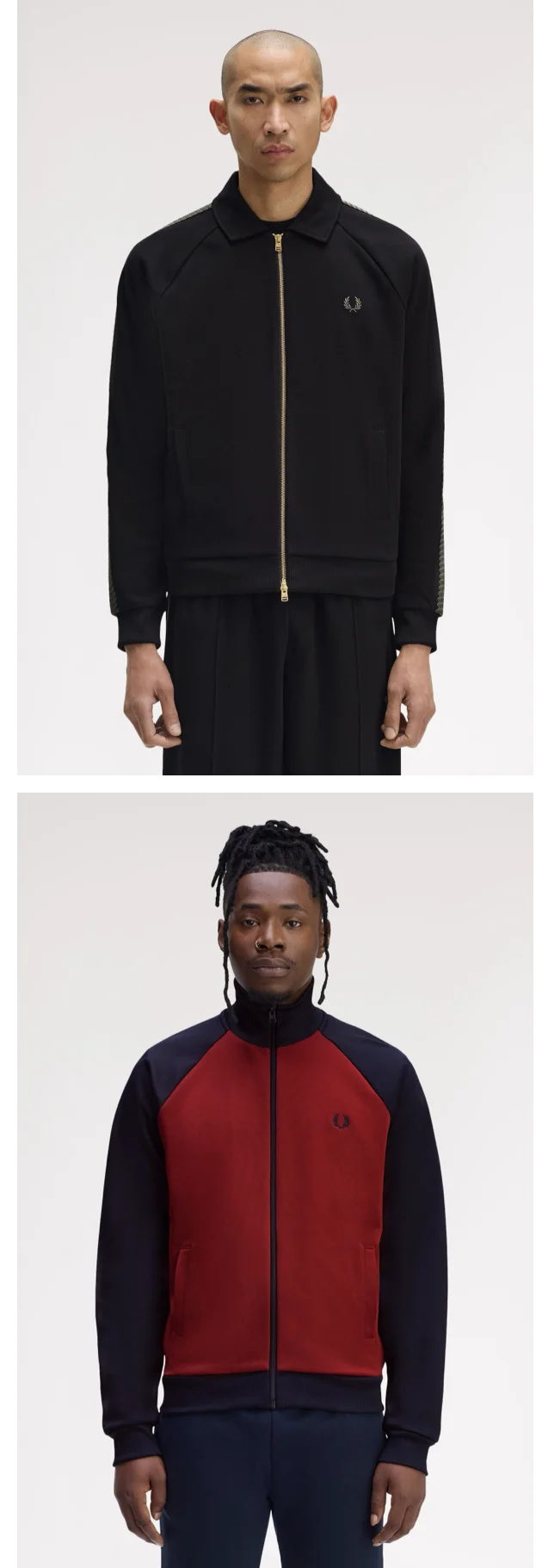 A selection of Fred Perry Track Jackets