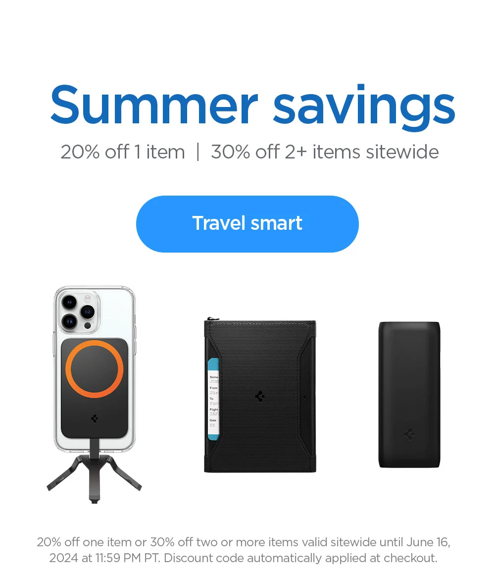 Summer savings: 20% OFF 1 item or 30% OFF 2 or more items sitewide. Travel smart.