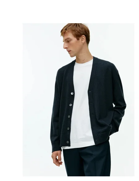V-Neck Wool Cardigan