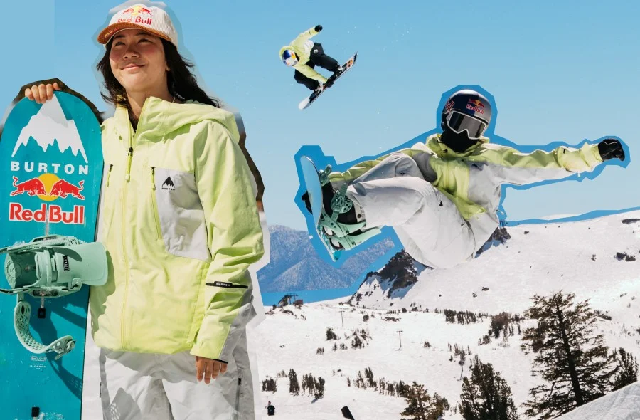 Burton rider, Mari Fukada riding the park in the Reserve 3-in-1 jacket and pants