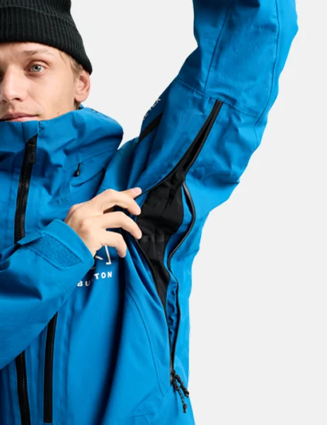 Close-up shot of the Men's Burton [ak]® Cyclic GORE‑TEX 2L Jacket in Blue Teal