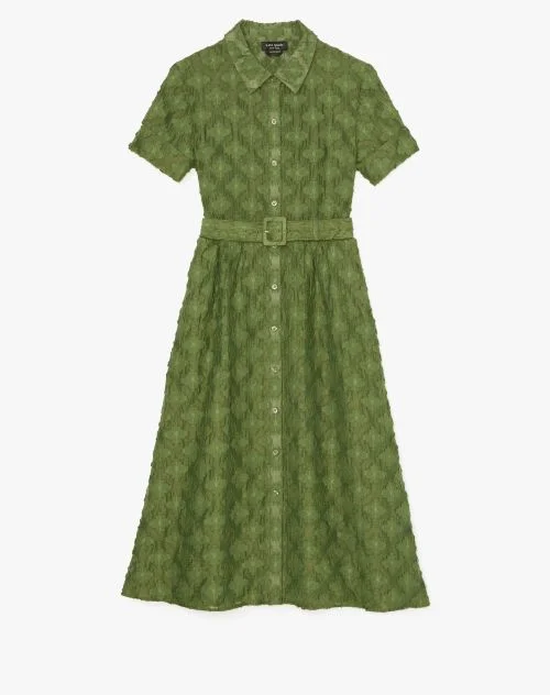 Belted Midi Shirt Dress